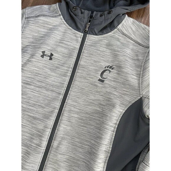 Cold Gear Under Armor Cincinnati Bearcats Football Zip Up Large Team Gear Gray - Picture 2 of 6